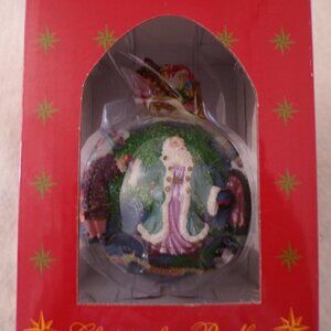 Christopher Radko Around the World Christmas Ornament Santa Sleigh Earth 5" RARE